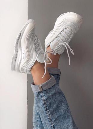 Шикарные женские кроссовки nike air max 97 white найки ейр макс балоны беговые хит🌹🌈😍 стильний львів5 фото