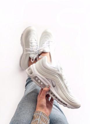 Шикарні жіночі кросівки nike air max 97 white найки ейр макс балони бігові хіт 🌹🌈😍 стильний львів