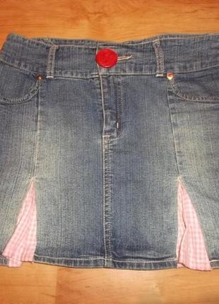 Спідниця джинс міні стильна на 8-9 років - miss world