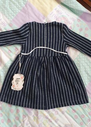 Теплое турецкое платье для девочки