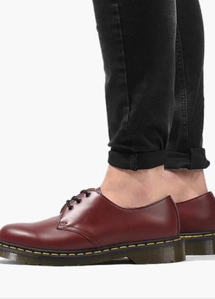 Полуботинки туфли броги оксфорды dr. martens 1461  cherry red 100856001 фото