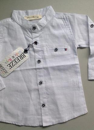 Фірмова сорочка на гудзиках з довгим\четвертним рукавом хлопчику