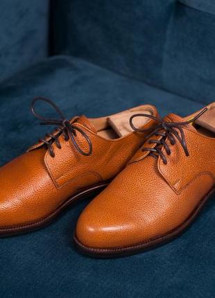 Дерби handmacher, германия 42,5 туфли мужские кожаные4 фото