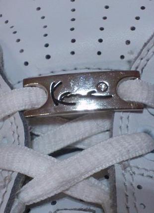 Кроссовки кожаные мужские белые карл кани кросівки шкіряні білі karl kani bump р.40,5🇺🇲8 фото