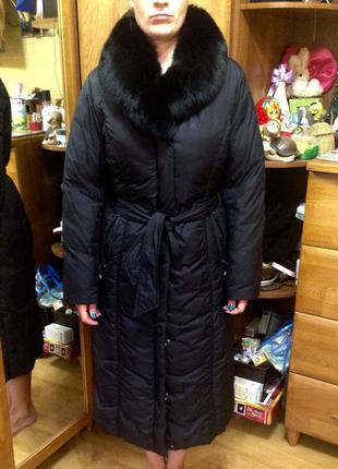Пальто зимнее с натуральным мехом
