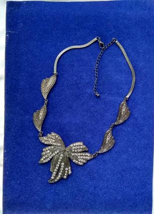 Кольє квітка з кристалами америка