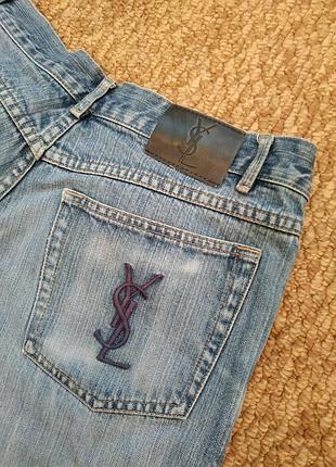 Шорти yves saint laurent ysl оригінал джинси бермуди джинсові шорти