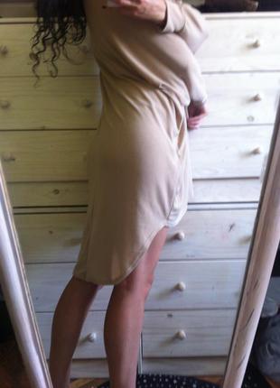 Нежное оверсайз платье кокон вискоза 100% италия4 фото