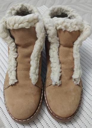 Теплые замшевые ботинки bershka