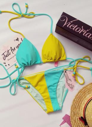 Купальник victorias secret оригинал виктория victoria victorias мятный бирюзовый комплект10 фото