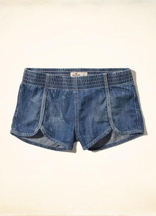 Шорты s hollister оригинал холлистер джинс джинсовые хлопок коттон темные летние