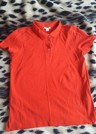 Блузка поло червоного кольору3 фото