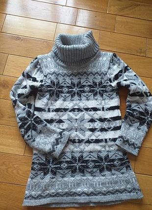 Тёплый свитер туника1 фото