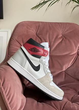 Nike air jordan🆕шикарні жіночі кросівки🆕шкіряні високі найк🆕жіночі кросівки🆕на весну