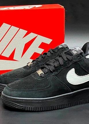 Nike air force🆕чоловічі кросівки🆕чорно-білі замшеві найк форс🆕чоловічі кросівки🆕на весну