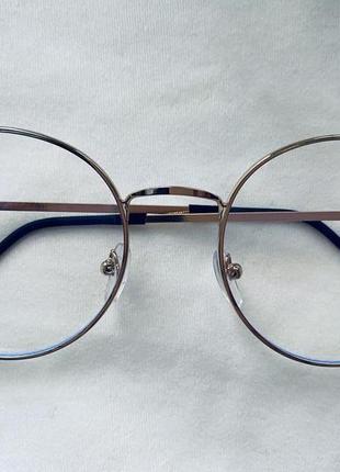 Женские металлические очки,прозрачные,бесцветные.классические8 фото