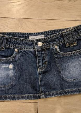 Джинсовая короткая мини юбка / джинсова спідниця