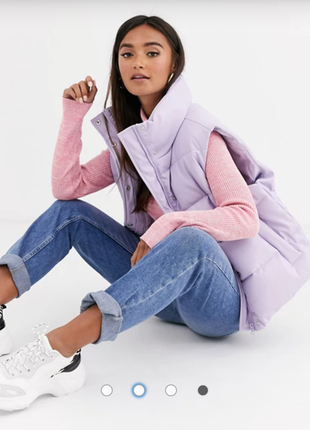 Стьобаний ніжно ліловий жилет бренду gap uk 10 eur 38