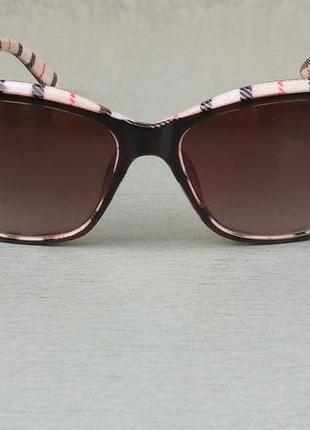 Burberry очки женские солнцезащитные коричневые с молочным2 фото