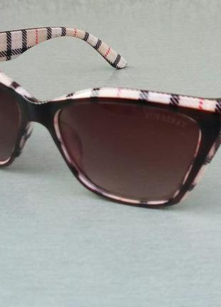 Burberry очки женские солнцезащитные коричневые с молочным1 фото