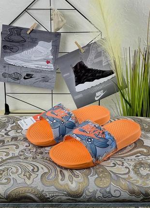 Жіночі шльопанці nike benassi orange 36-37-38-39-403 фото