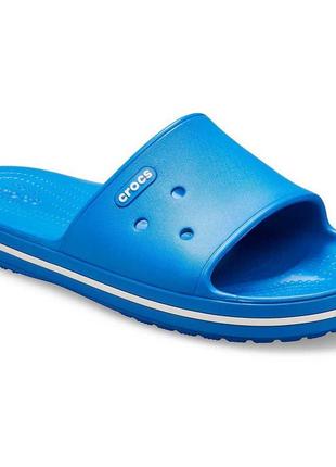 Тапочки сланцы crocs  iii slide 205733 bright cobalt/white8 фото