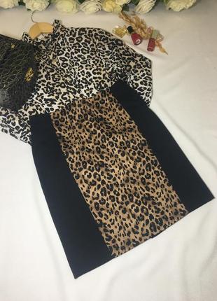 Леопардова спідниця / леопардовая юбка карандаш2 фото
