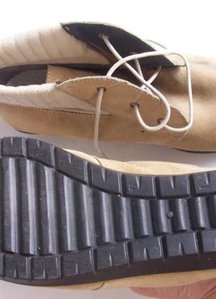 Рр 40-26 см фирменные ботинки полу сапоги  the shoe tailor замша4 фото