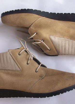 Рр 40-26 см фирменные ботинки полу сапоги  the shoe tailor замша5 фото