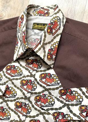 Мужская винтажная хлопковая рубашка с принтом chenaski4 фото