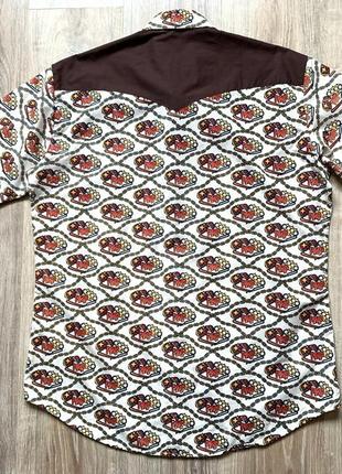 Мужская винтажная хлопковая рубашка с принтом chenaski2 фото
