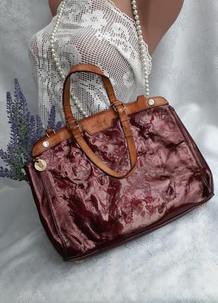 Сумка оригінал tote тоут vernis M63577 mm з монограмою натуральна шкіра лак