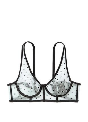 Сітчастий ніжний ліф luxe lingerie unlined plunge bra victoria's secret8 фото