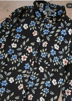 Шифонова блуза в квіти, дуже якісна тканина2 фото