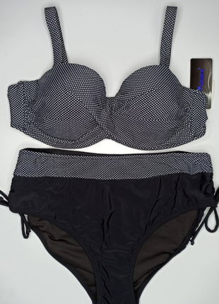 Купальник для полных женщин горошек sisianna, 5 цветов 55435сп