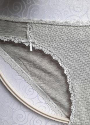 Жіночі бавовняні трусики, світло-сірі, розмір xl (48-50)5 фото