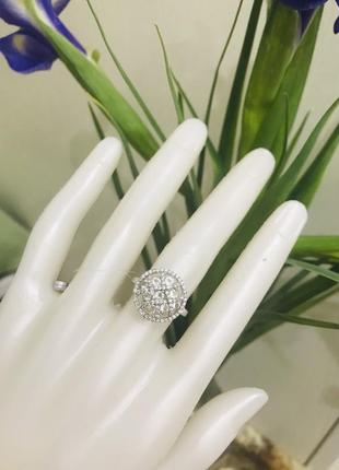 Серебряное кольцо с фианитами zarina2 фото