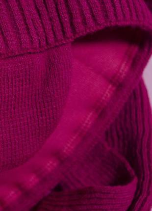 Зимовий польський набір з шарфом насичено рожевого кольору дівчинці4 фото