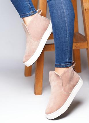 Женские замшевые ботинки, разные цвета1 фото