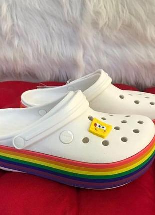 Скидка! crocs platform, кроксы сабо на платформе