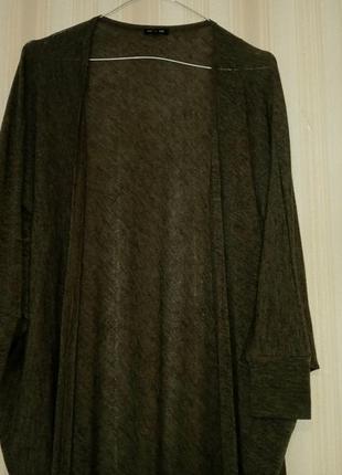 Кардиган кокон.хаки,меланж 6