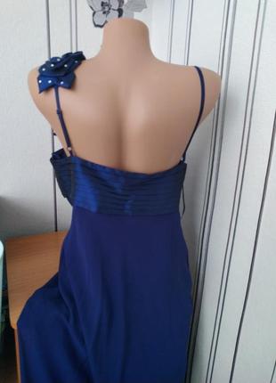Вечернее платье синее4 фото