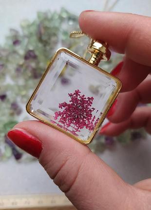 Винтажный стеклянный кулон с натуральными цветами сухоцветы готический викторианский стиль