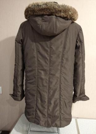 Удлиненная демисезонная куртка пальто3 фото