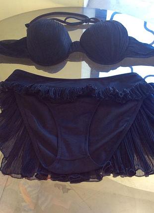 Купальник gotex з плессированной спідничкою