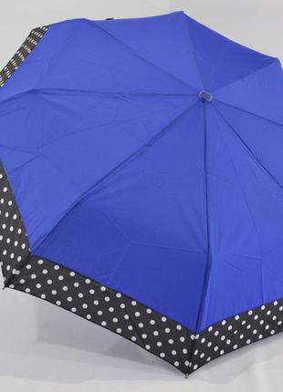 Зонт полуавтомат синий спицы-карбон. антиветер.