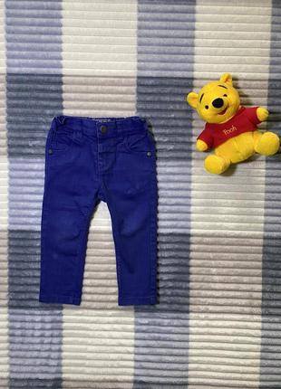 Синие джинсы модные next 9-12 мес1 фото