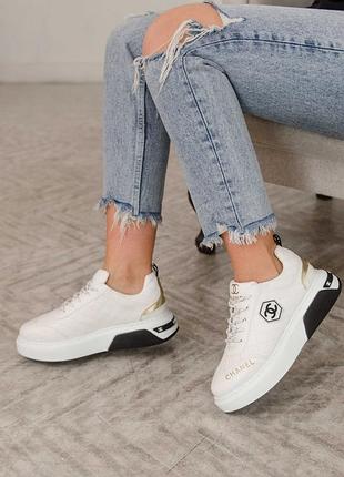Кроссовки женские  leather white