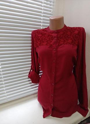 Блузка с кружевом натуральная ткань esmara