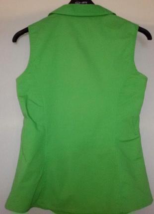 Ярко-зеленая блузка безрукавка zara2 фото